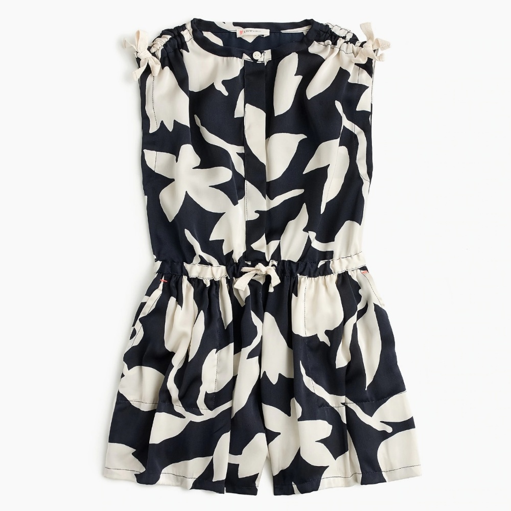 NWOT J. Crew Crewcuts Girls' Drapey Floral Romper